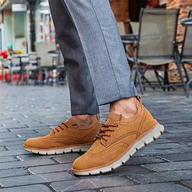 MENS BROGUE CASUAL LEATHER SHOES 08195238