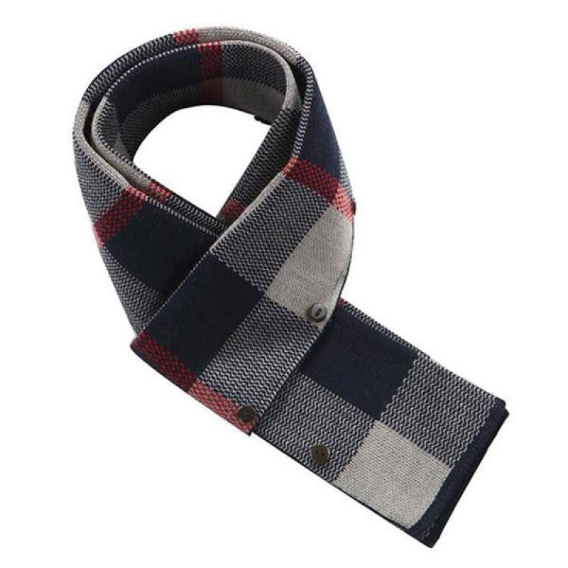 Mens Lapel Padded Scarf Woolen Coat 28461535M