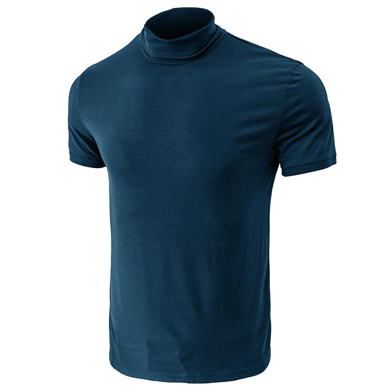 Mens Solid Color High Collar T-shirt 53081692X