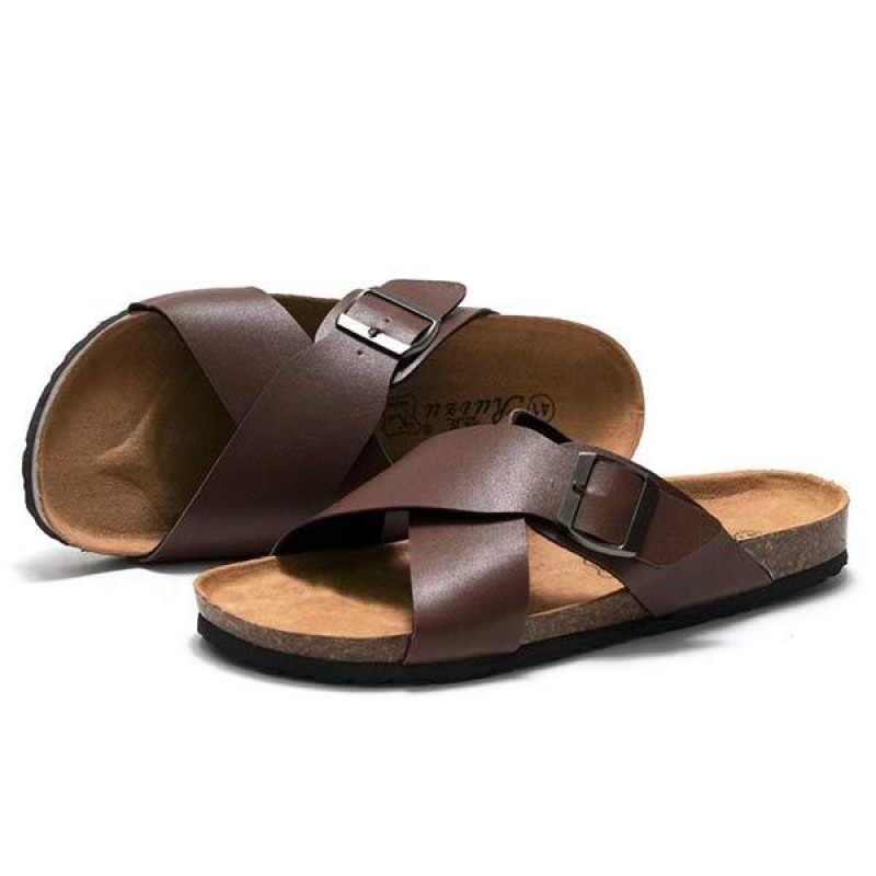 MENS CROSS STRAP SLIPPERS 99577710