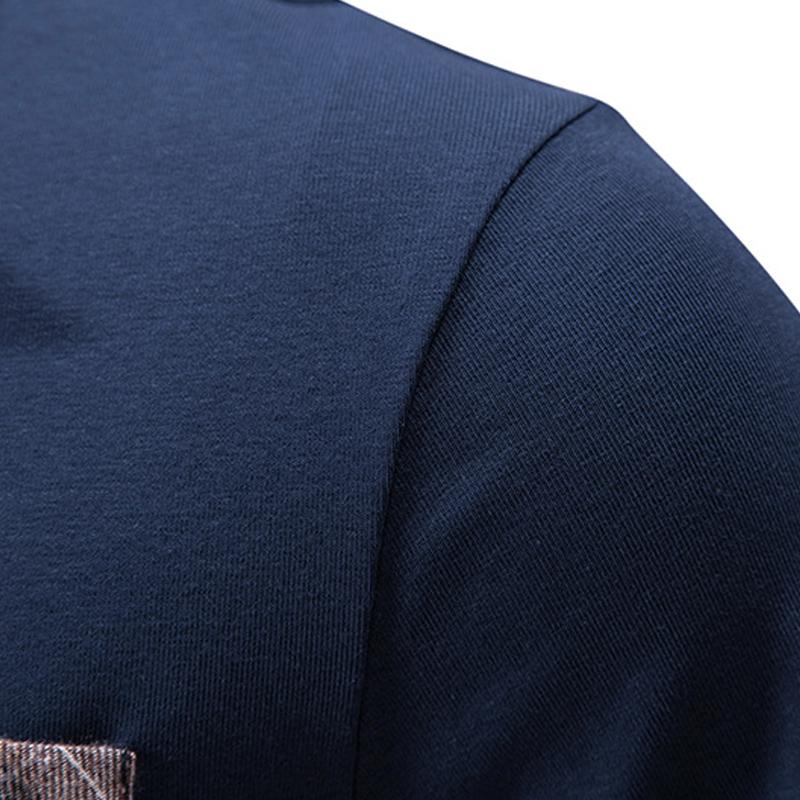Mens Printed Stitching Short-Sleeved Polo T-Shirt 01312847Y