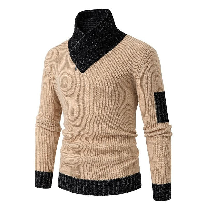 Mens Slim Knit Pullover Neck Sweater 30022659X