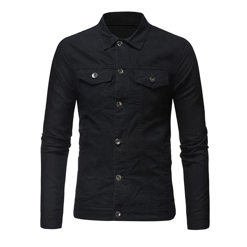 Mens Solid Color Lapel Jacket 01754287X