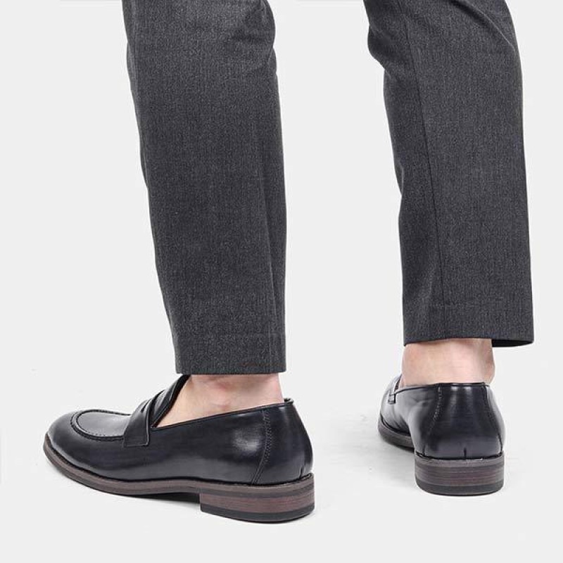 MENS SLIP-ON P LEATHER LOAFERS 66974148