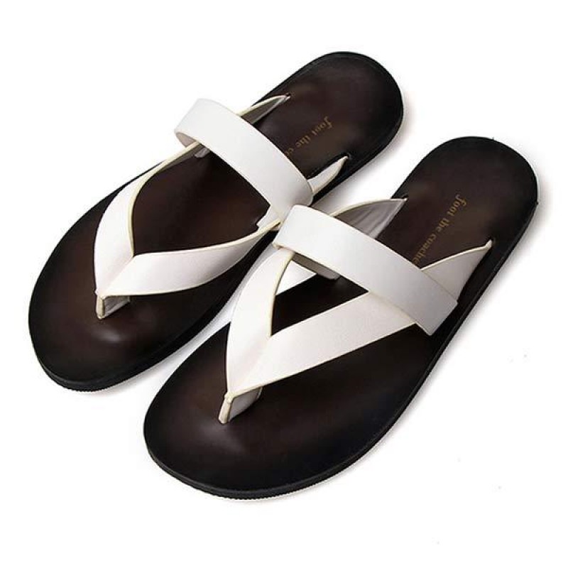 MENS CASUAL LEATHER FLIP-FLOPS 86023595