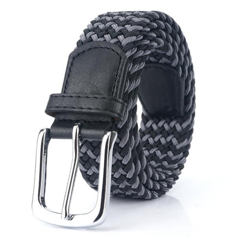 Mens 3.4CM Woven Elastic ELASTIC Belt