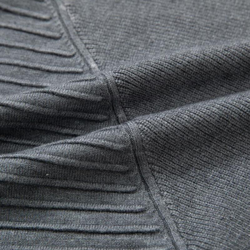 Mens Casual Solid Color Long Sleeve Knitwear 20450730Y