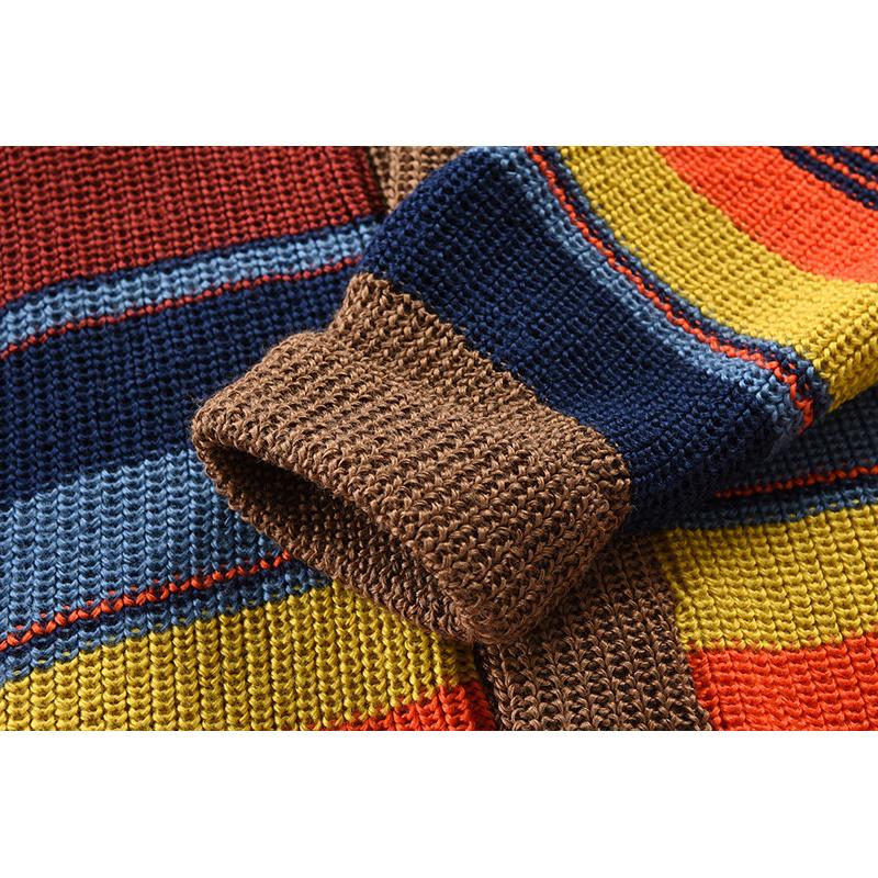 Mens Colorblock Lapel Sweater Jacket 02918584X