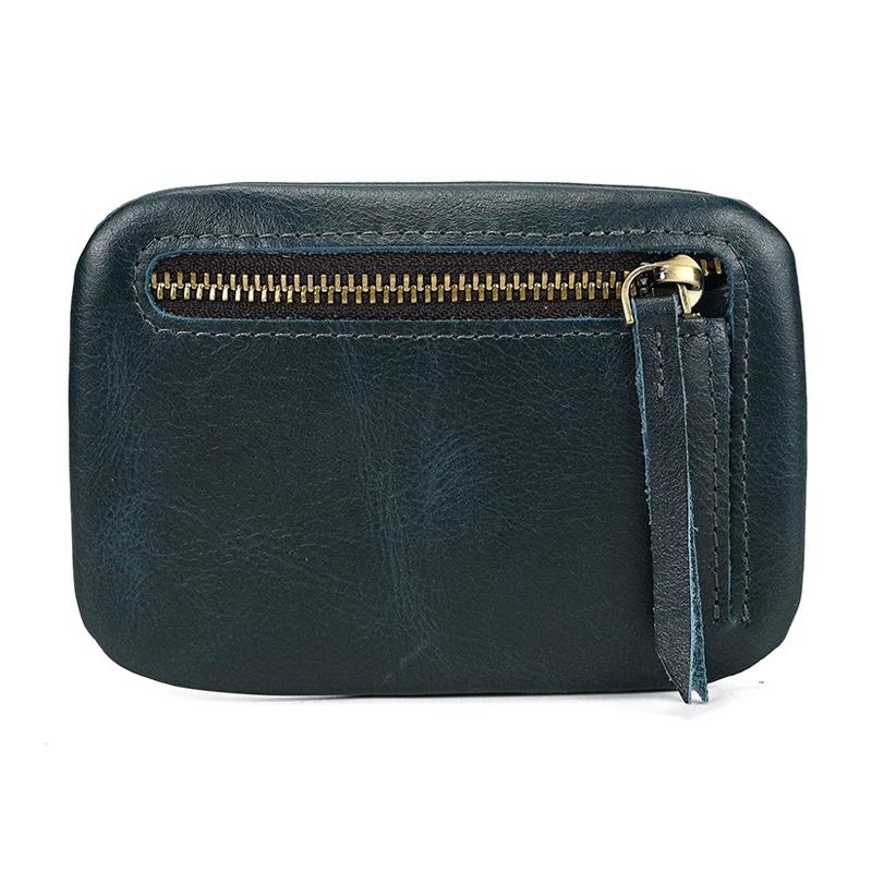 Mens Vintage Leather Zipper Coin Purse 76562554Y