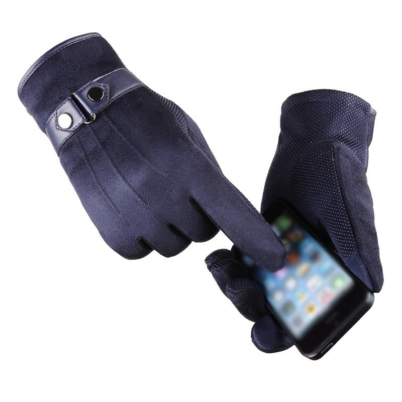 Mens Touchable Mobile Phone Screen Warm Cycling Driving Gloves 86786598Y
