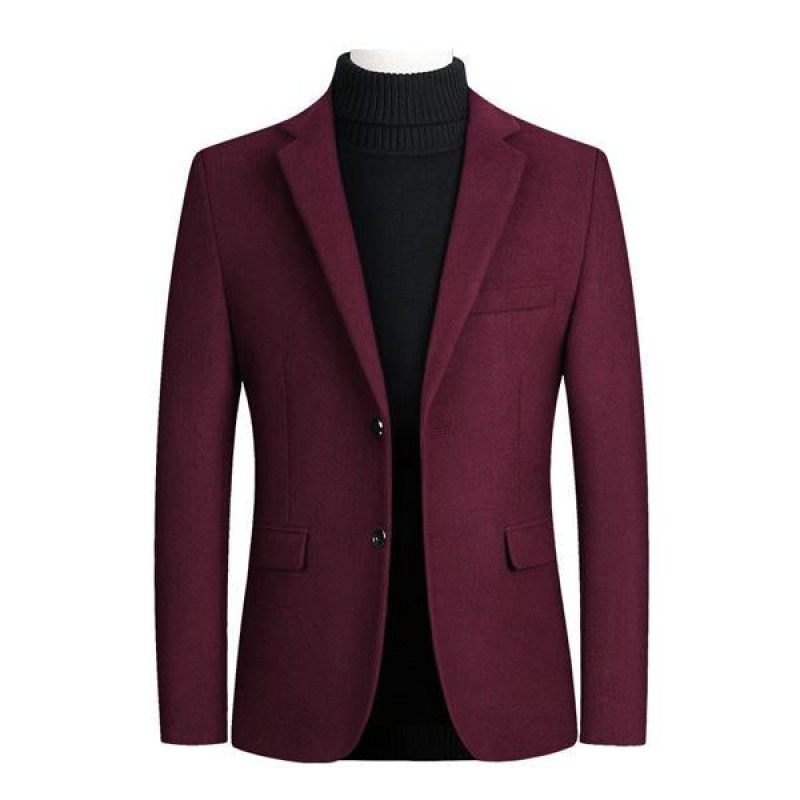 Mens Retro Solid Color Blazer 91179095X