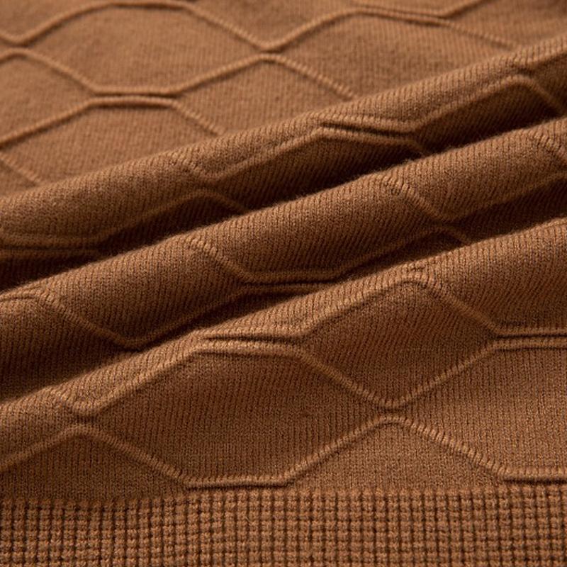 Mens Solid Color Long Sleeve Knitwear 10077249Y