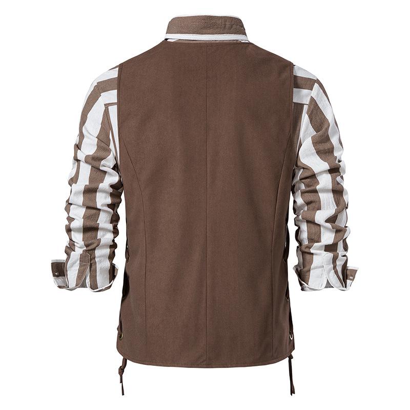 Mens Vintage Single Breasted V-Neck Vest 90585005X