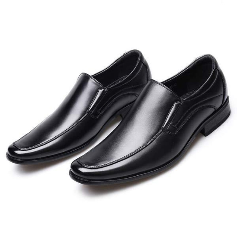 MENS SLIP ON SMALL SQUARE LEATHER SHOES 17995831