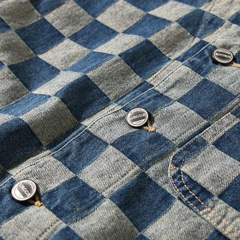 Mens Vintage Washed Distressed Denim Vest 03795520M