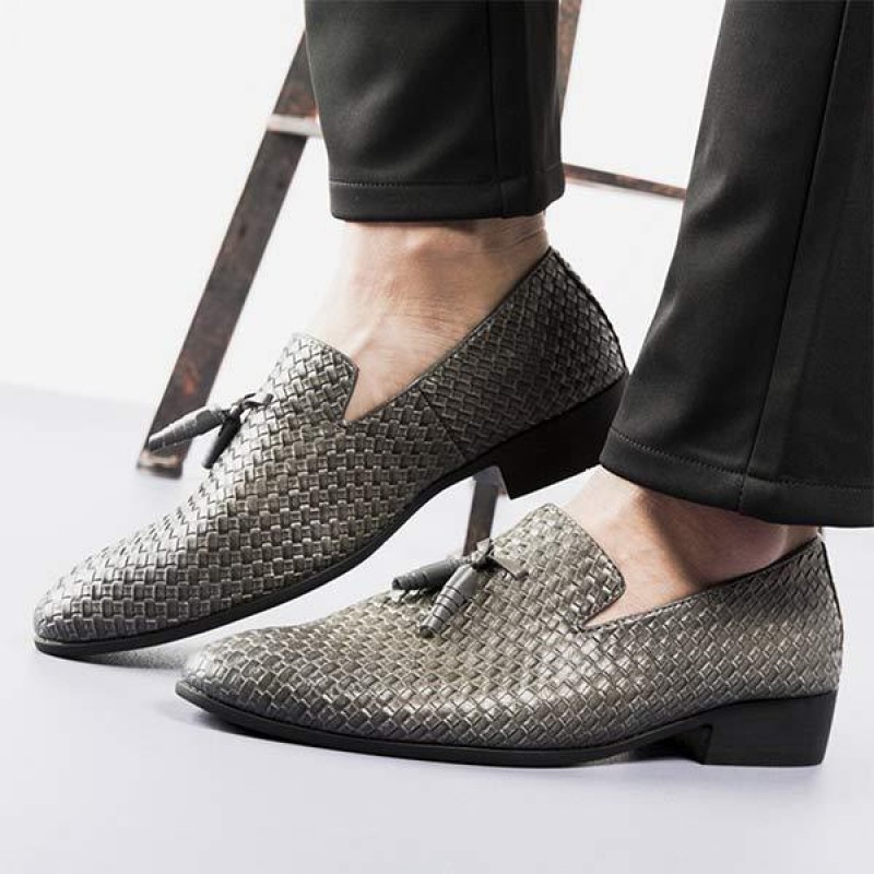 MENS WOVEN LEATHER SHOES 21875028