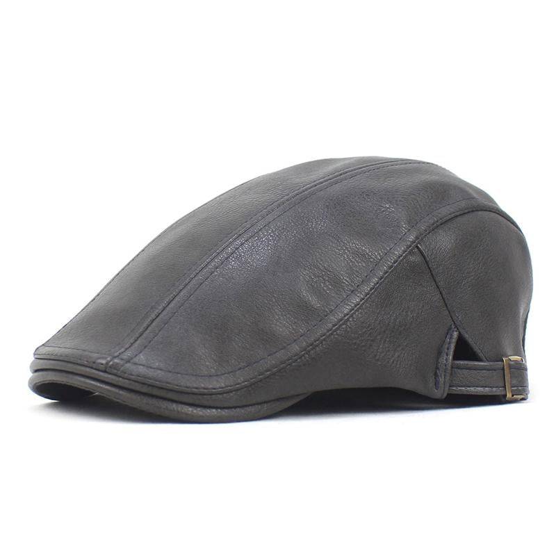 Mens Vintage Leather Hat 66065991Y