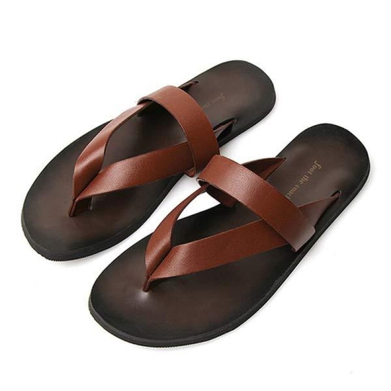 MENS CASUAL LEATHER FLIP-FLOPS 86023595