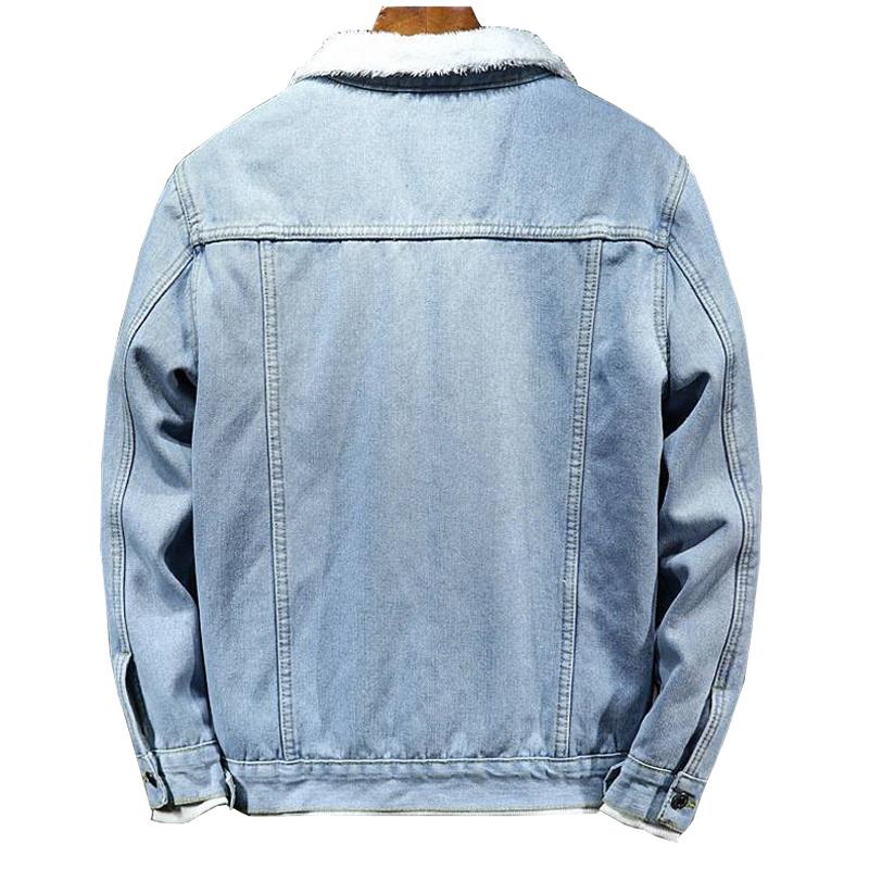 Mens Denim Loose Casual Lapel Jacket 61586200X