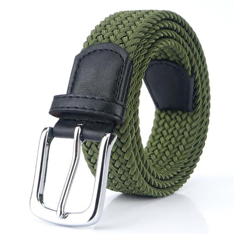 Mens 3.4CM Woven Elastic ELASTIC Belt