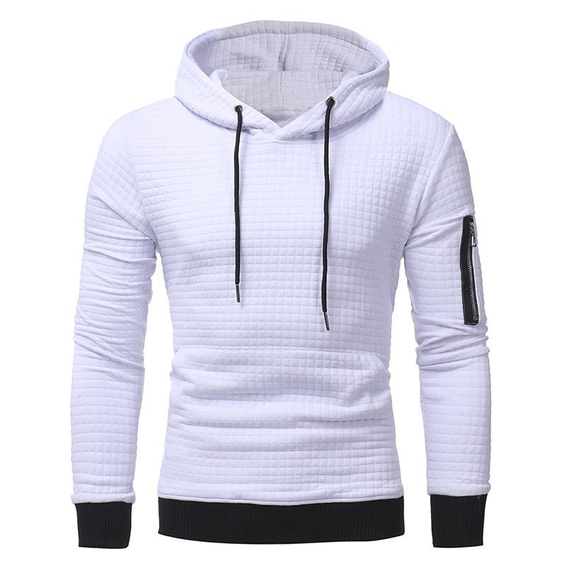 Mens Zipper Decor Loose Fit Casual Hoodie 22625474Z