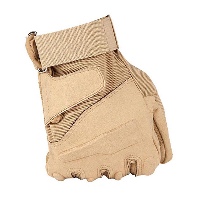 Mens Outdoor Warm Plus Fleece Tactical Non-slip Wear-Resistant Cycling Full Finger Gloves 68399949Y