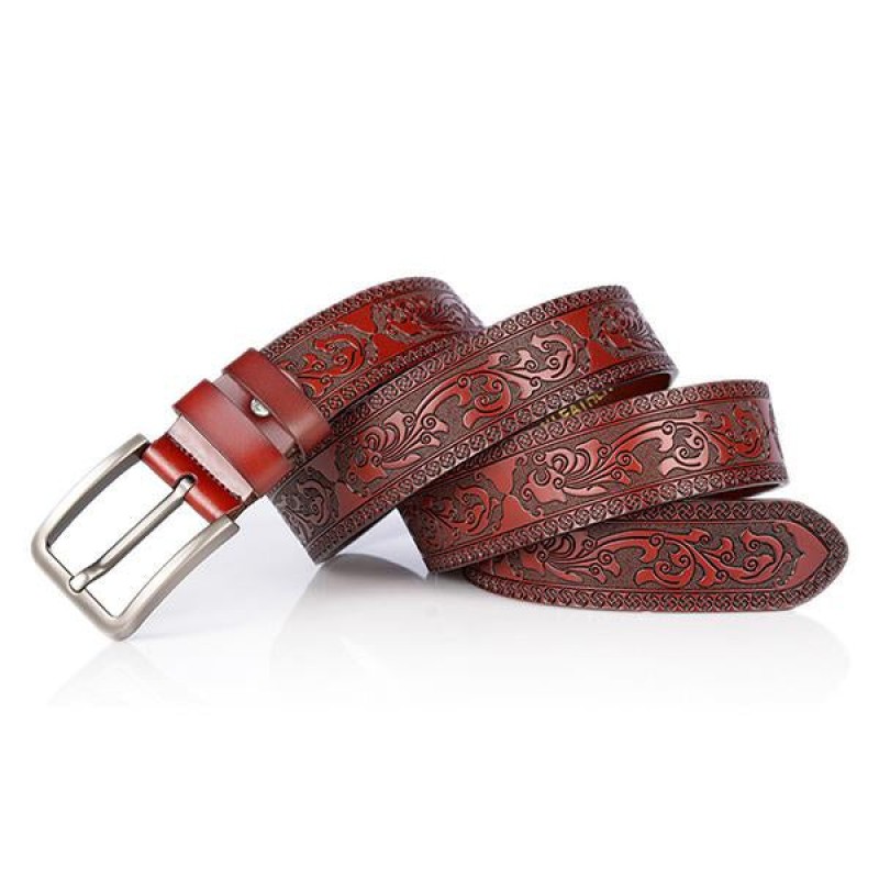 COWHIDE ENGRAVED CRAFT BELT 86879097M