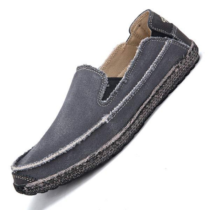MENS WASHED DENIM CANVAS BREATHABLE CASUAL SHOES 14309547