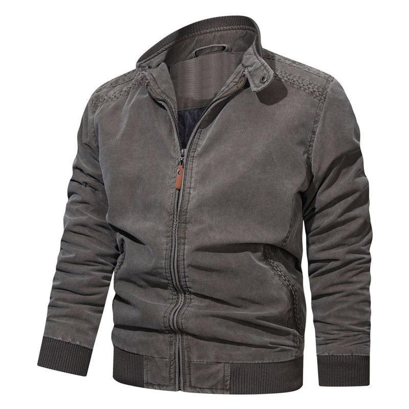 Mens Solid Color Vintage Jacket 49433085Y