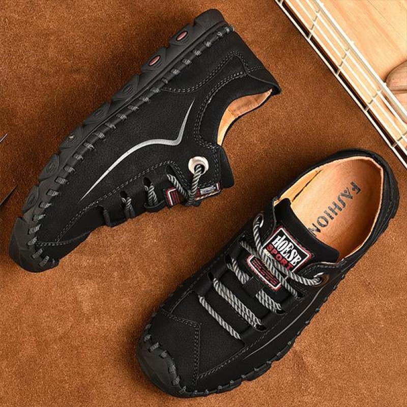 MENS CASUAL LACE UP HANDMADE SHOES 26804208M