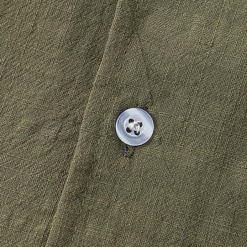 Mens Casual Thin Cotton Linen Short Sleeve Shirt 56599850M