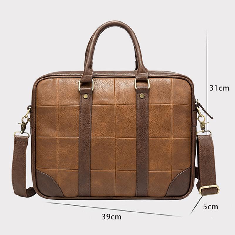 Mens Vintage Plaid Briefcase 06773937Y