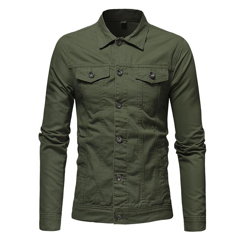 Mens Solid Color Lapel Jacket 01754287X