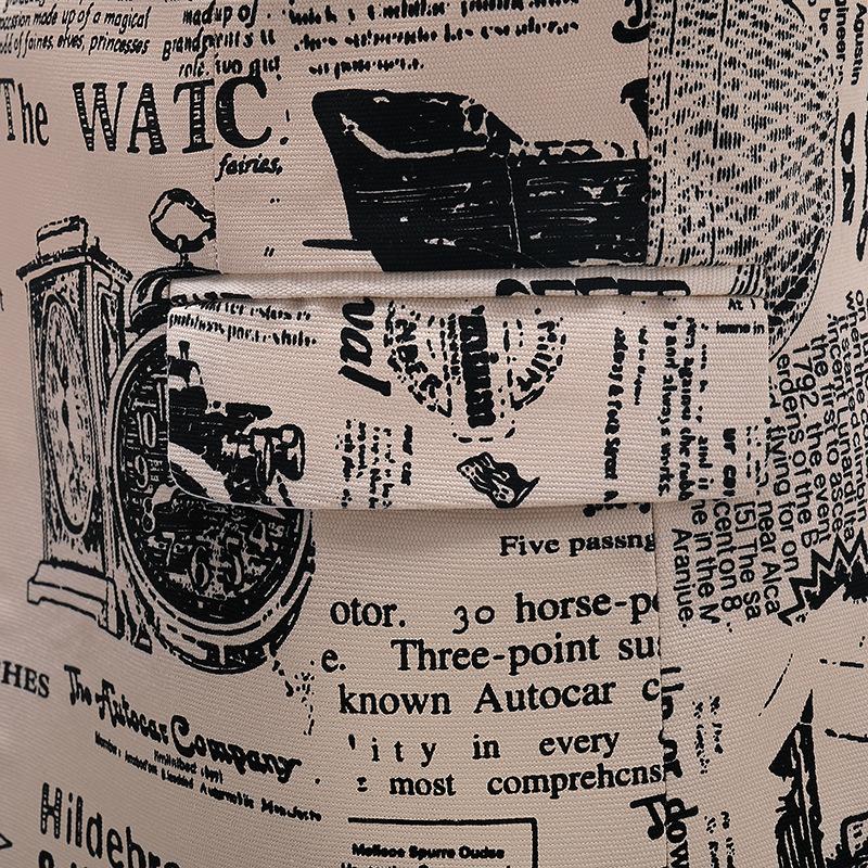 Mens Personalized Newspaper Print Lapel One Button Blazer 51736436M