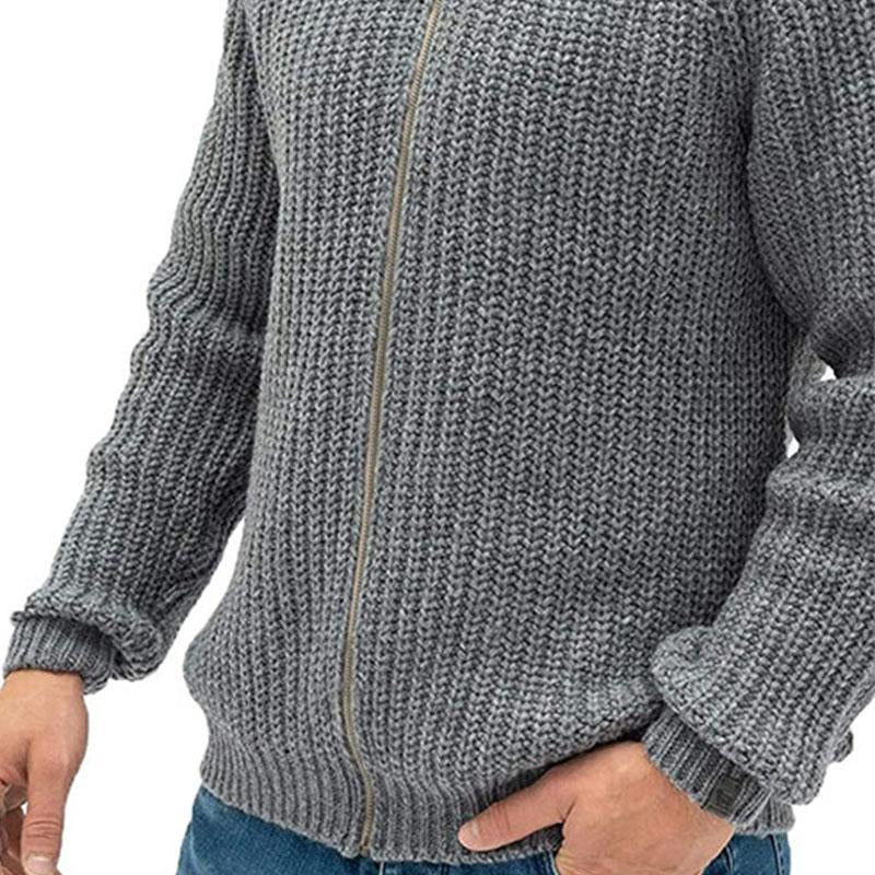 Mens Casual Zip Turtleneck Knit Cardigan 64602251M
