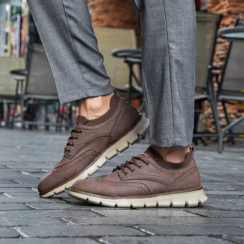 MENS BROGUE CASUAL LEATHER SHOES 08195238