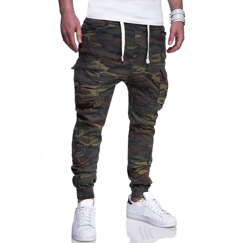 Mens Casual Camouflage Print Pants 97515234Y