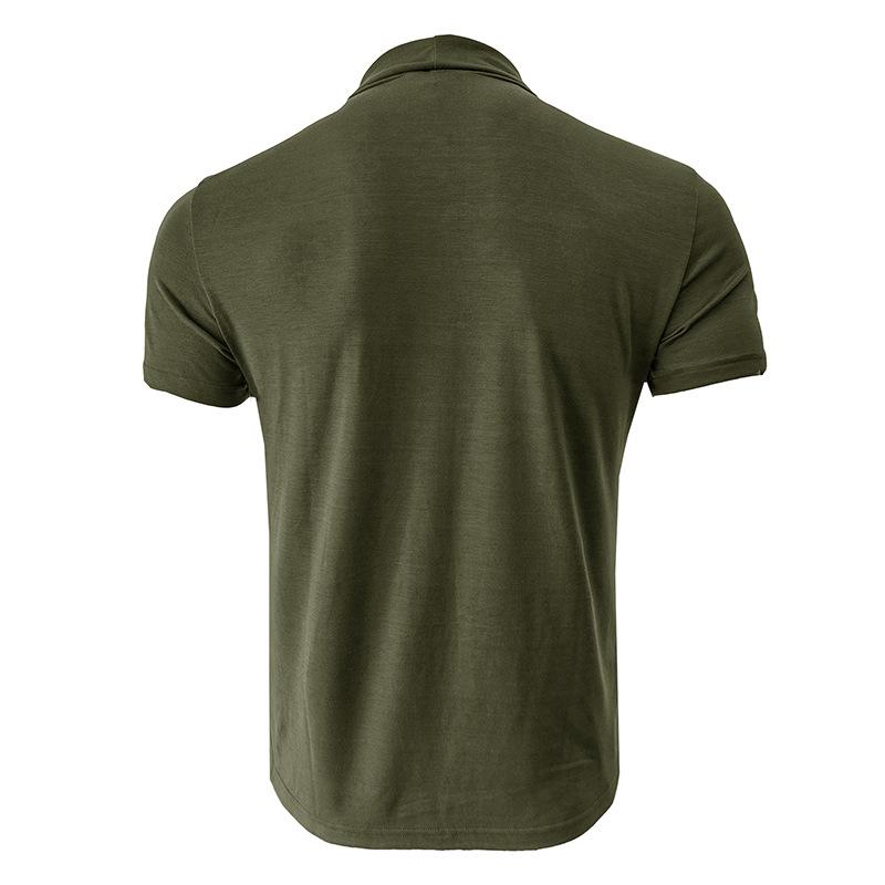 Mens Solid Color High Collar T-shirt 53081692X