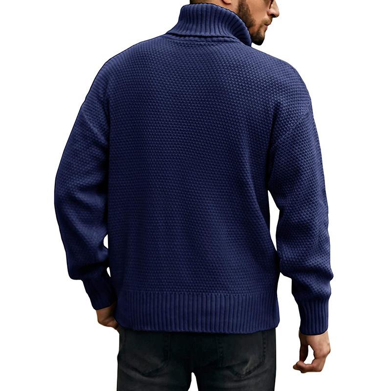 Mens Turtleneck Long Sleeve Pullover Knit Sweater 04672420M