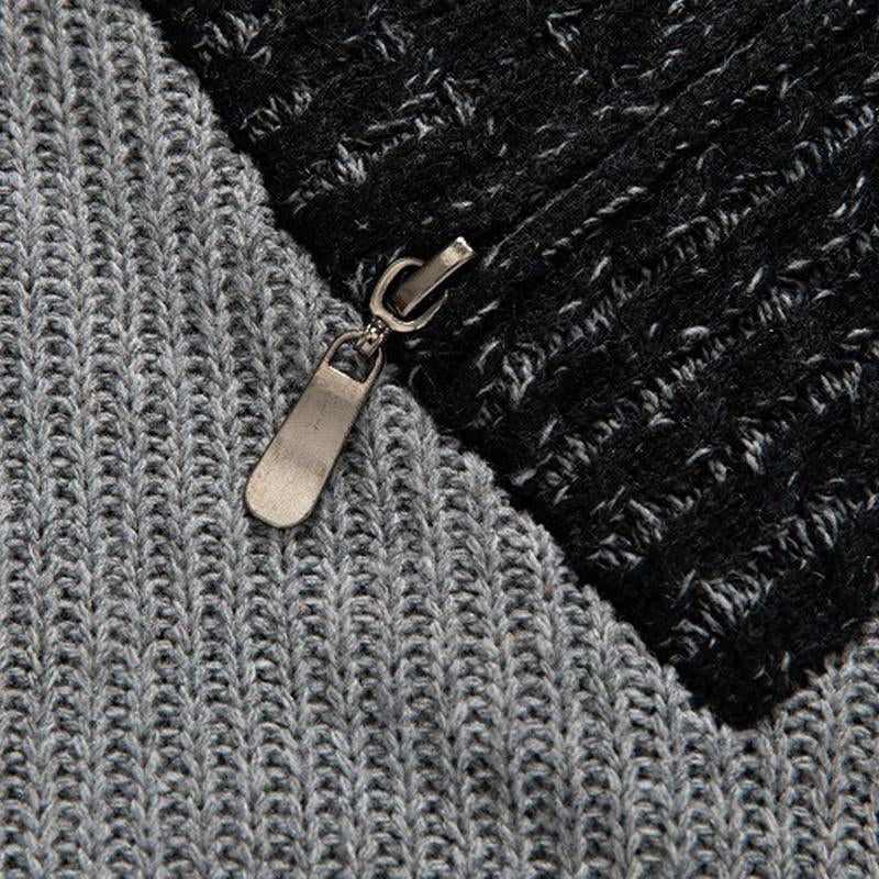 Mens Slim Knit Pullover Neck Sweater 30022659X