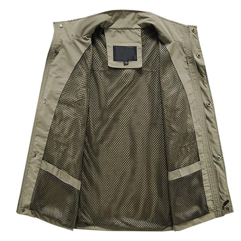 Mens Outdoor Multi-pocket Quick-drying Vest 65344280M