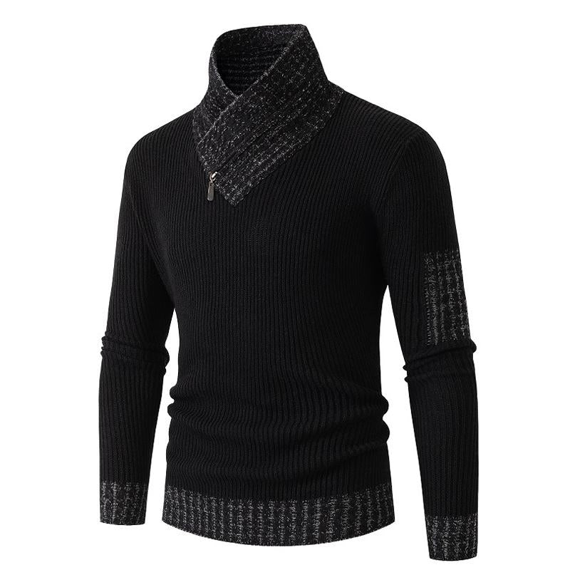 Mens Slim Knit Pullover Neck Sweater 30022659X