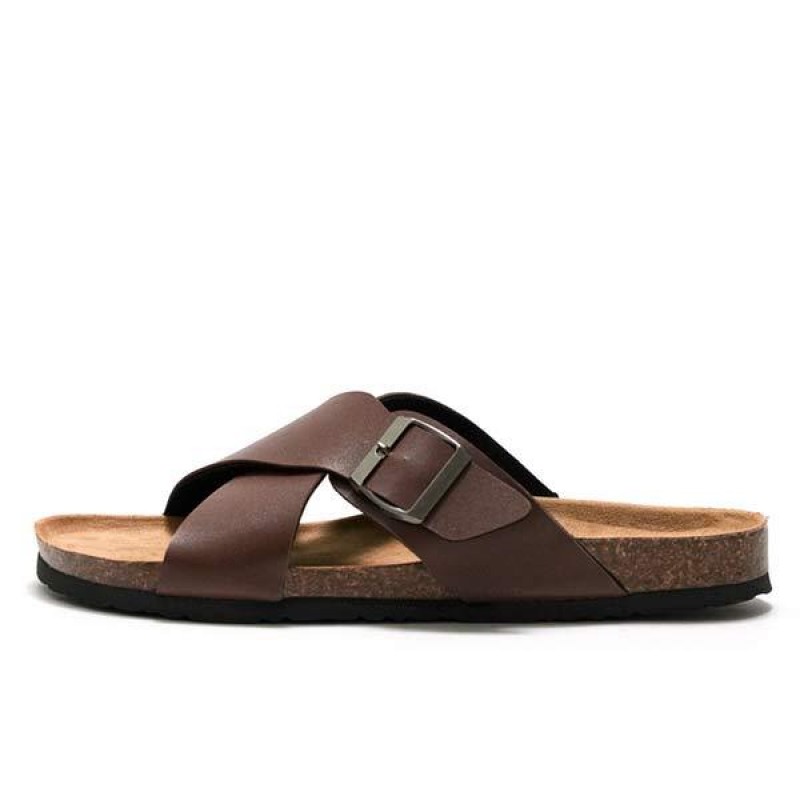 MENS CROSS STRAP SLIPPERS 99577710