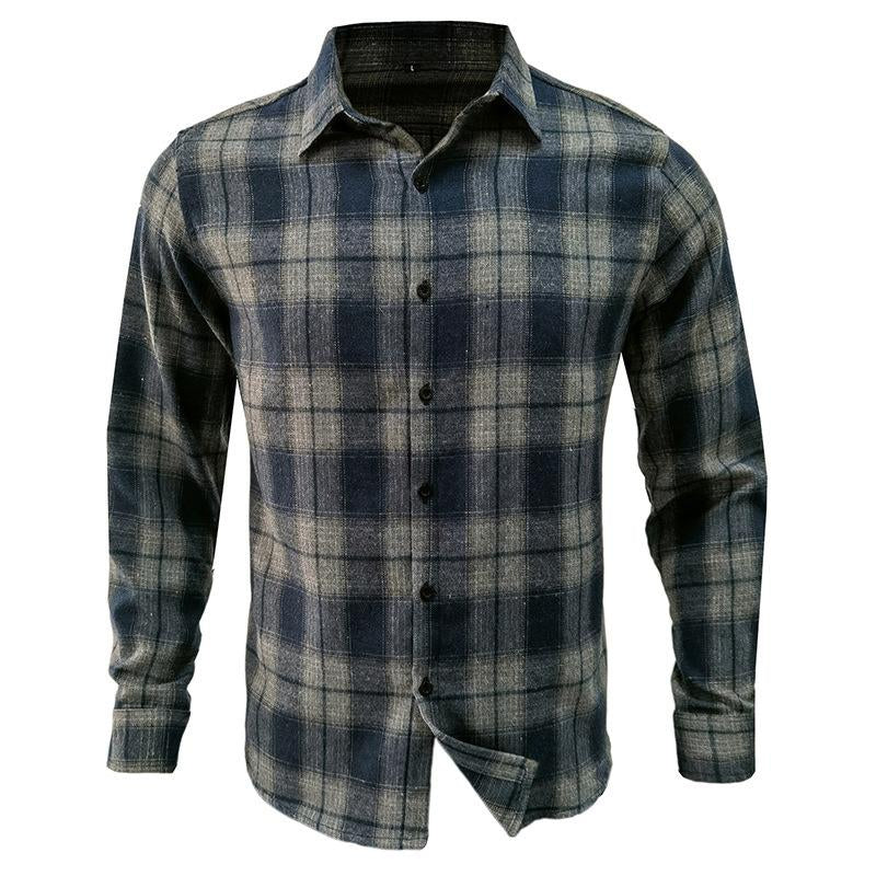 Mens Flannel Plaid Long Sleeve Shirt 26185028X