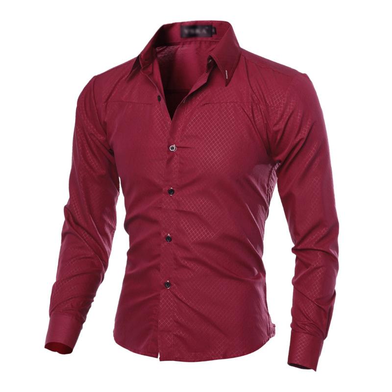 Mens Dark Pattern Diamond Long-sleeved Shirt 42745264X