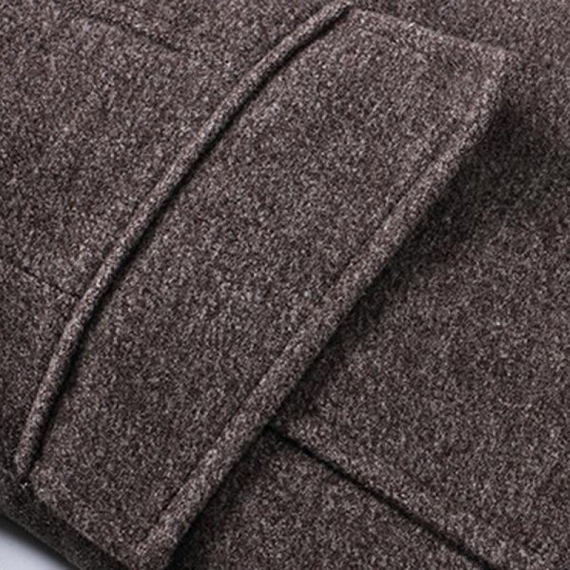 Mens Lapel Padded Scarf Woolen Coat 28461535M