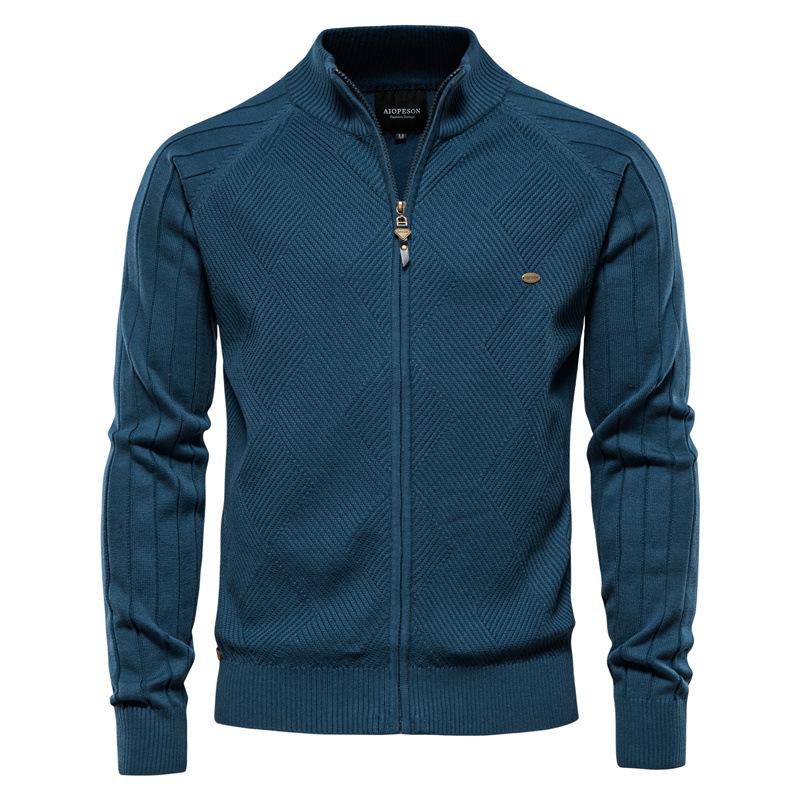 Mens Zippered Stand-up Cardigan Jacket 33798332X