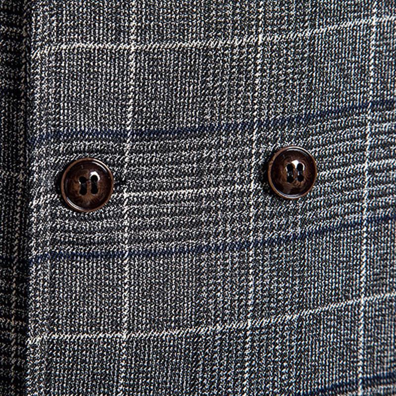 Mens Double Breasted Slim Fit Vintage Suit Vest (Shirt And Tie Excluded) 93941750M