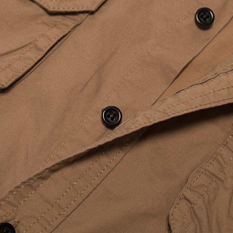 Mens Long Sleeve Lapel Outdoor Pocket Shirt 69686169X