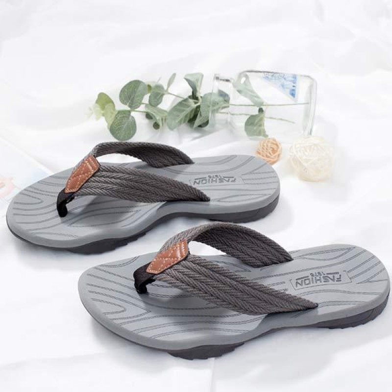 MENS CASUAL HERRINGBONE BEACH SLIPPERS 54895597